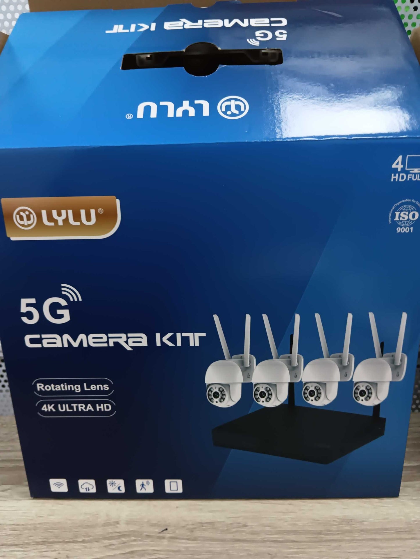 WIFI безжични комплект 4 камери 4K ULTRA HD +DVR външно наблюдение нощ